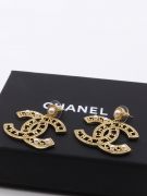 Chanel large Loulou and gold crystal earrings-3