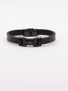 Hormuz bracelet for men, black leather-1