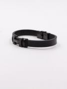 Hormuz bracelet for men, black leather-2