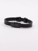 Hormuz bracelet for men, black leather-3