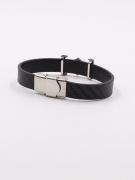 Cartier bracelet for men, black leather-3