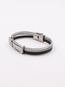 Cartier bracelet for men, black leather, Shine and Leather-2