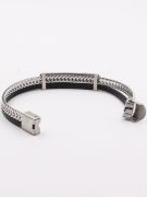 Cartier bracelet for men, black leather, Shine and Leather-5