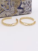 Dior large gold metal earring-1