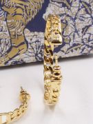 Dior large gold metal earring-4