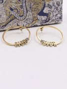 Dior large antique bronze earring-1