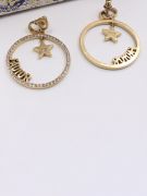 Dior large antique bronze crystal earring-4