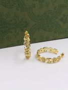 Gucci Large Curve Crystal Earring-5