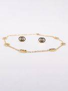 Gucci set, golden soft necklace and earring-3