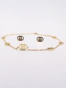 Gucci set, golden soft necklace and earring-4