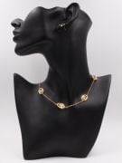 Gucci set, golden soft necklace and earring-5