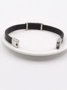 Cartier silver metal leather bracelets for men-4