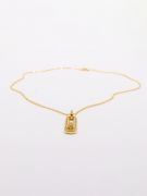 Miss Yaka's gold and silver zircon necklace-4