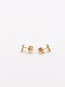 Small ornate golden tuss earring-4