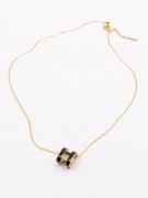 Smooth gold H-H necklace-3