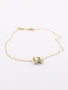 Smooth gold H-H necklace-5