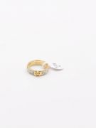 Gold Fendi ring with crystal logo-1