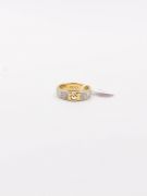 Gold Fendi ring with crystal logo-2