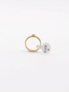 Gold Fendi ring with crystal logo-5
