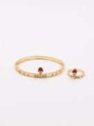 Marley bracelet with colored stone ring-4