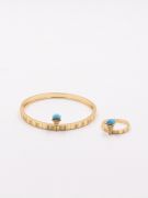 Marley bracelet with colored stone ring-5