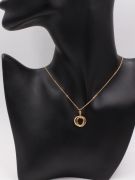 Round necklace, soft rings, colored zircon-2