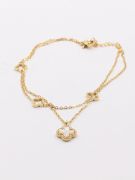 Van Cleef anklet, two layers of gold-1