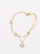Van Cleef anklet, two layers of gold-2