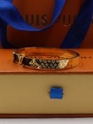 Louis Vuitton Gold Brown Buckle Bracelet-3