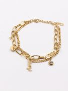 Yves Saint Laurent double shine gold bracelet-2