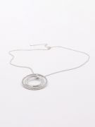 Messika gold and silver round zircon necklace-4