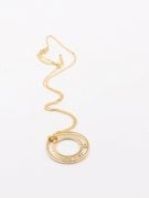 Messika gold and silver round zircon necklace-7