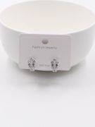 Curved cubic zirconia earring-2