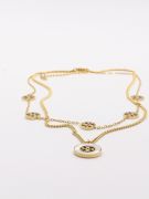 Tory Burch Double Shine Shell Necklace-2