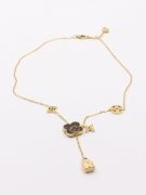 Louis Vuitton necklace, brown rose-2