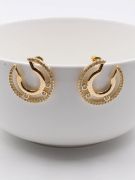 Messika earring, round zircon, gold and silver-4