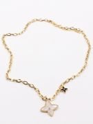 Louis Vuitton Gold Simple Pendant Necklace-3