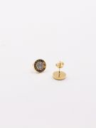 Bvlgari small round zircon earring-2