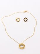 Small round gold cartier set-2