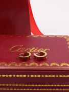 Round gold clip-on Cartier earring-1