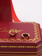 Round gold clip-on Cartier earring-3