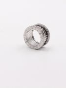 Bvlgari wide silver ring-2