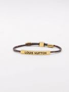 Louis Vuitton bracelet for women, brown leather, SLIM-2