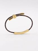 Louis Vuitton bracelet for women, brown leather, SLIM-3