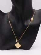 Louis Vuitton gold flower necklace-3