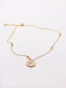 Louis Vuitton round logo necklace-3