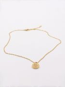 Soft zircon gold Chanel necklace-2