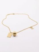Gold Louis Vuitton Bulls Necklace-3