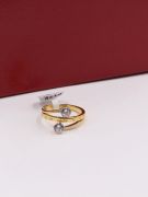 Cartier Zircon Two Stones Ring-1