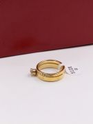 Cartier zircon solitaire gold ring-3